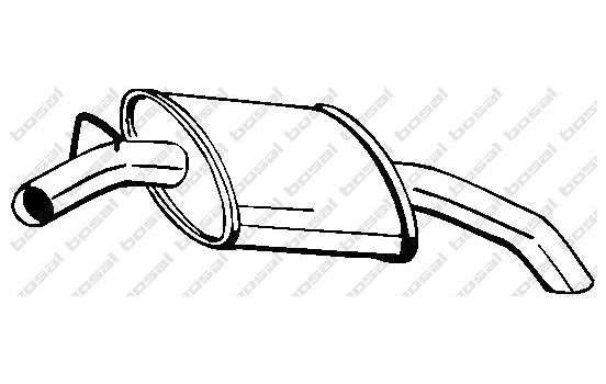 Exhaust backbox / end silencer 210-811 Bosal, Image 2