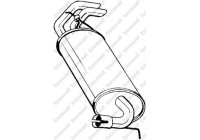 Exhaust backbox / end silencer 211-077 Bosal