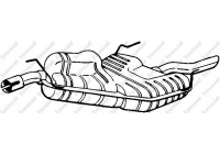 Exhaust backbox / end silencer 215-219 Bosal