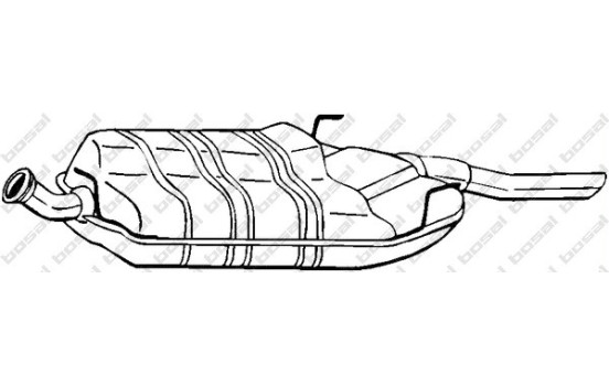 Exhaust backbox / end silencer 215-829 Bosal