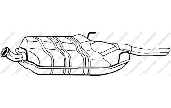 Exhaust backbox / end silencer 215-831 Bosal, Image 2