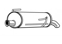 Exhaust backbox / end silencer 21884 Walker