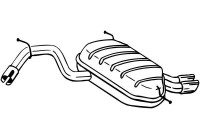 Exhaust backbox / end silencer 220-109 Bosal