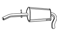 Exhaust backbox / end silencer 22059 Walker