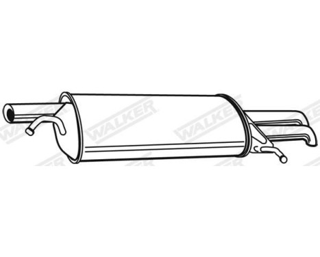 Exhaust backbox / end silencer 22079 Walker, Image 2