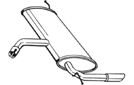 Exhaust backbox / end silencer 227-039 Bosal