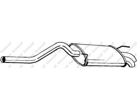 Exhaust backbox / end silencer 227-105 Bosal