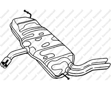 Exhaust backbox / end silencer 227-231 Bosal