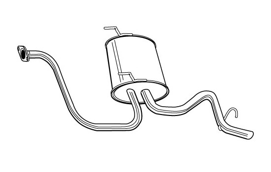 Exhaust backbox / end silencer 22718 Walker