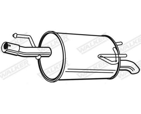 Exhaust backbox / end silencer 22787 Walker, Image 2