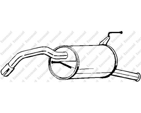 Exhaust backbox / end silencer 228-145 Bosal, Image 2