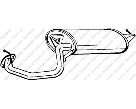 Exhaust backbox / end silencer 228-153 Bosal
