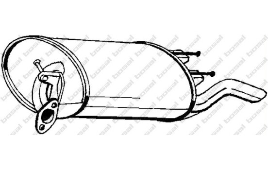 Exhaust backbox / end silencer 228-443 Bosal
