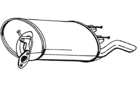 Exhaust backbox / end silencer 228-443 Bosal, Image 2