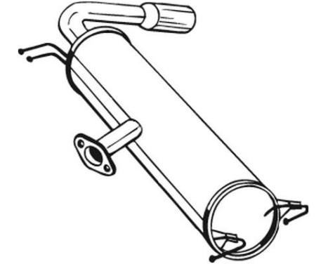 Exhaust backbox / end silencer 228-467 Bosal, Image 2