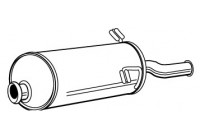 Exhaust backbox / end silencer 22843 Walker