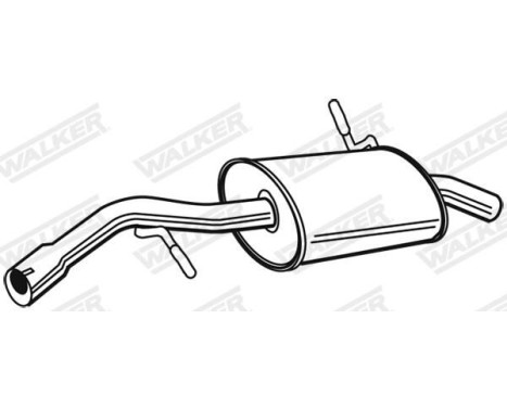Exhaust backbox / end silencer 22998 Walker, Image 2