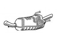 Exhaust backbox / end silencer 23240 Walker