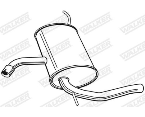 Exhaust backbox / end silencer 23261 Walker, Image 5