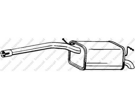 Exhaust backbox / end silencer 233-059 Bosal, Image 2