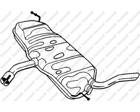 Exhaust backbox / end silencer 233-077 Bosal