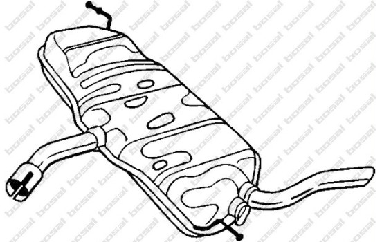 Exhaust backbox / end silencer 233-077 Bosal