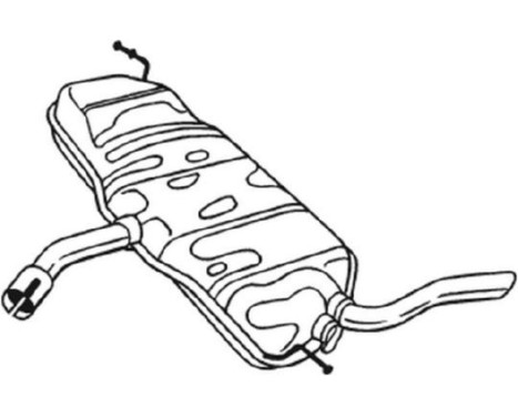 Exhaust backbox / end silencer 233-077 Bosal, Image 2