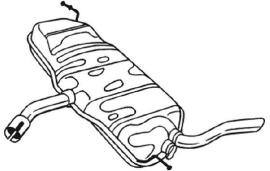 Exhaust backbox / end silencer 233-077 Bosal, Image 2