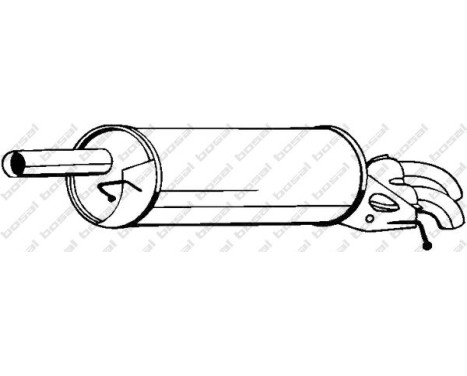 Exhaust backbox / end silencer 233-115 Bosal, Image 2