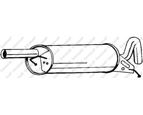 Exhaust backbox / end silencer 233-117 Bosal
