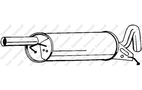 Exhaust backbox / end silencer 233-119 Bosal