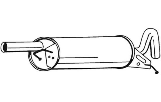 Exhaust backbox / end silencer 233-119 Bosal, Image 2
