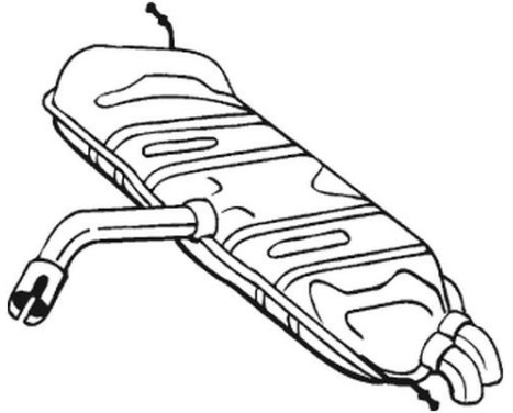 Exhaust backbox / end silencer 233-135 Bosal