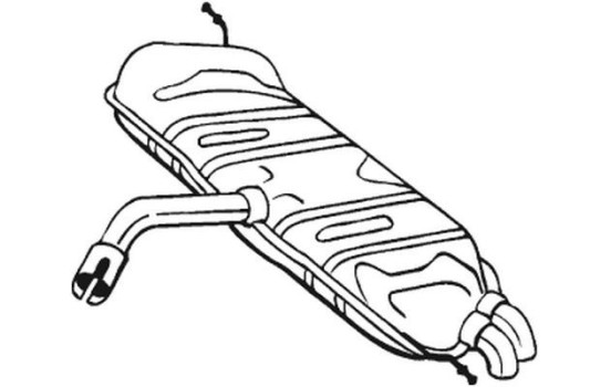 Exhaust backbox / end silencer 233-135 Bosal
