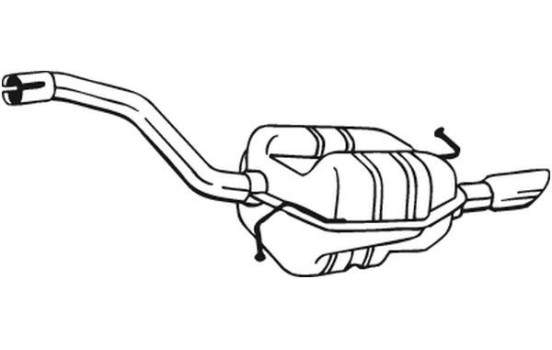 Exhaust backbox / end silencer 233-159 Bosal