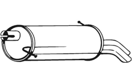 Exhaust backbox / end silencer 233-343 Bosal, Image 2