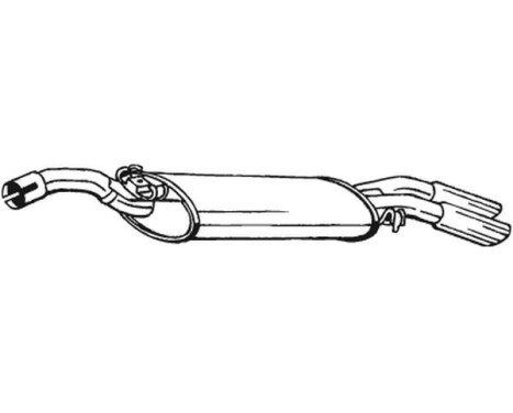 Exhaust backbox / end silencer 233-381 Bosal, Image 2