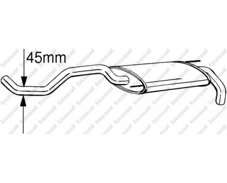 Exhaust backbox / end silencer 233-393 Bosal