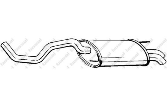 Exhaust backbox / end silencer 233-537 Bosal