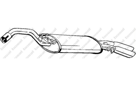Exhaust backbox / end silencer 233-559 Bosal