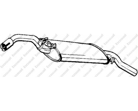 Exhaust backbox / end silencer 233-563 Bosal