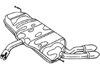 Exhaust backbox / end silencer 233-707 Bosal