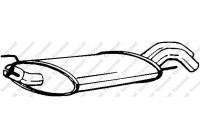Exhaust backbox / end silencer 233-715 Bosal