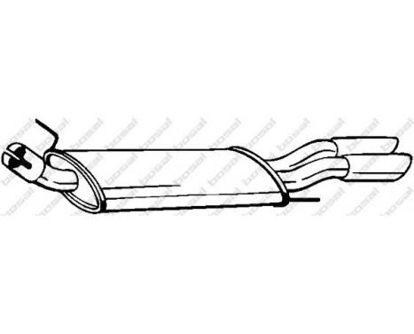 Exhaust backbox / end silencer 233-731 Bosal