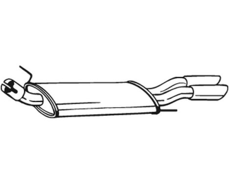 Exhaust backbox / end silencer 233-731 Bosal, Image 2