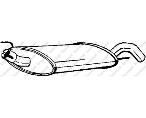 Exhaust backbox / end silencer 233-735 Bosal
