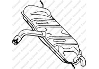 Exhaust backbox / end silencer 233-803 Bosal