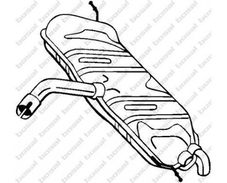 Exhaust backbox / end silencer 233-803 Bosal