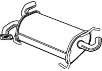 Exhaust backbox / end silencer 23308 Walker