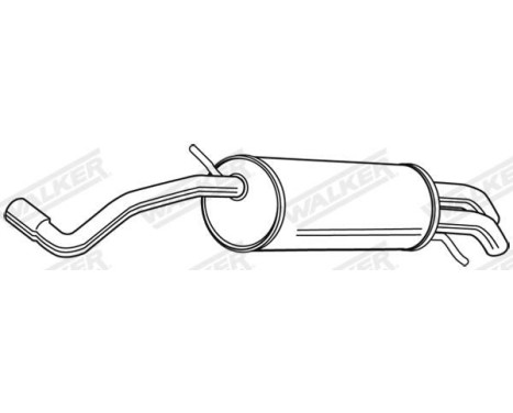 Exhaust backbox / end silencer 23331 Walker, Image 2